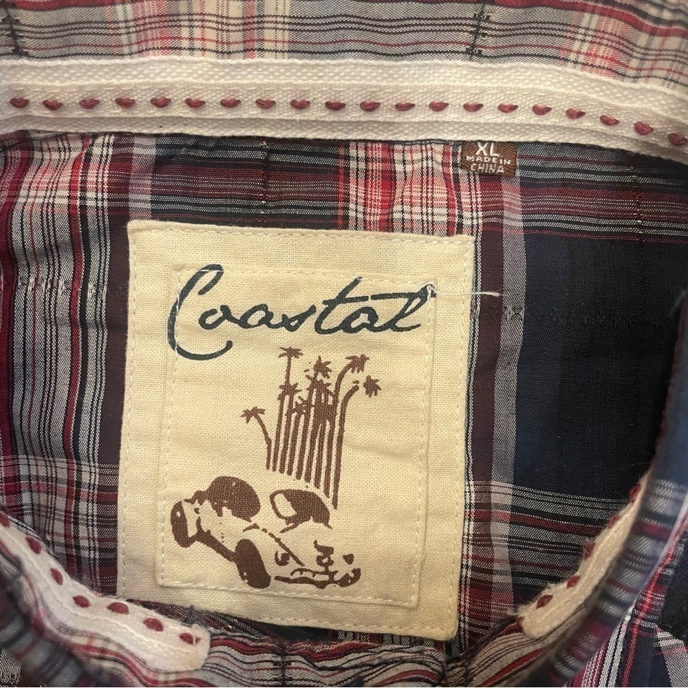 Costal Men’s Western Plaid Snap Button Shirt XL - Picture 9 of 14